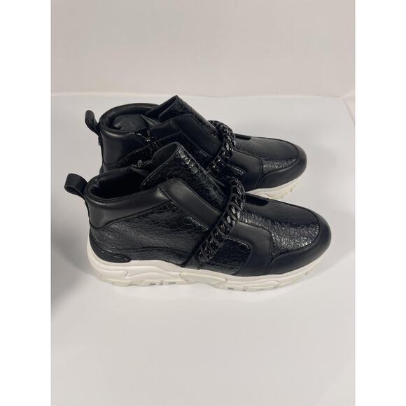 Marc Cain Shoes - Marc Cain Shoes Women's Size 41 Black White Chunky Sole Sneaker Chain Detail New